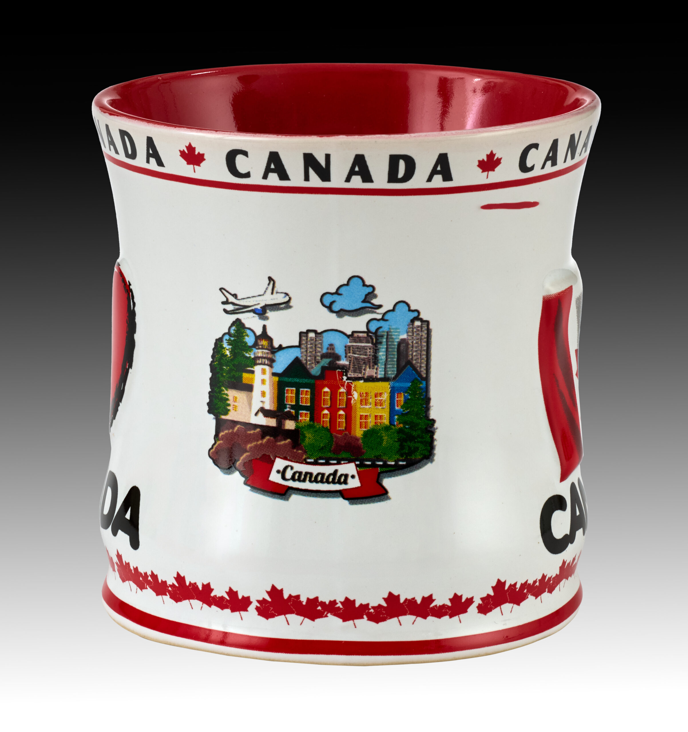 I ❤️ Canada Ceramic Mug – 3-in-1 Design | Maple Leaf Flag, Heart Logo & Canada Landmarks | 14oz Souvenir Coffee Cup with Gift Box | Perfect Canadian Gift & Canada Day Collectible - Image 4