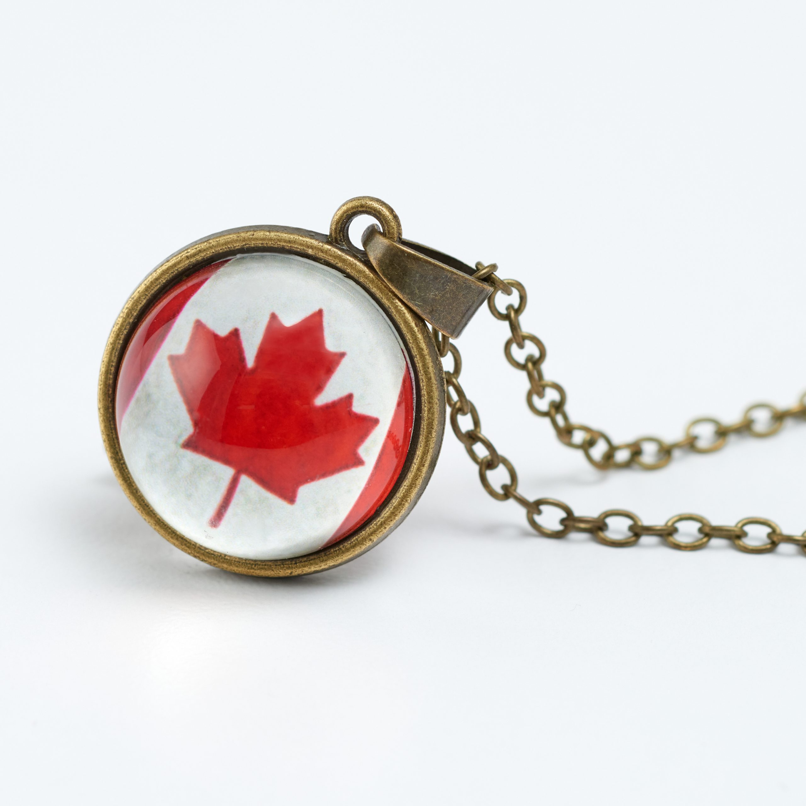 Canadian Flag Necklace