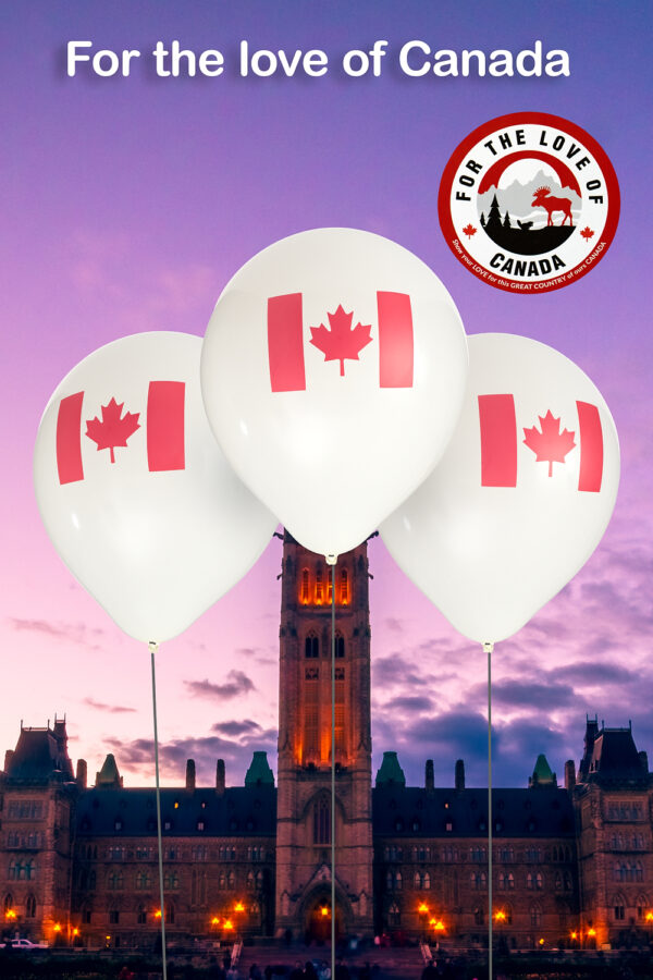 Canada Flag Balloons of Canada 18 inch Jumbo Red and White 10 pk.