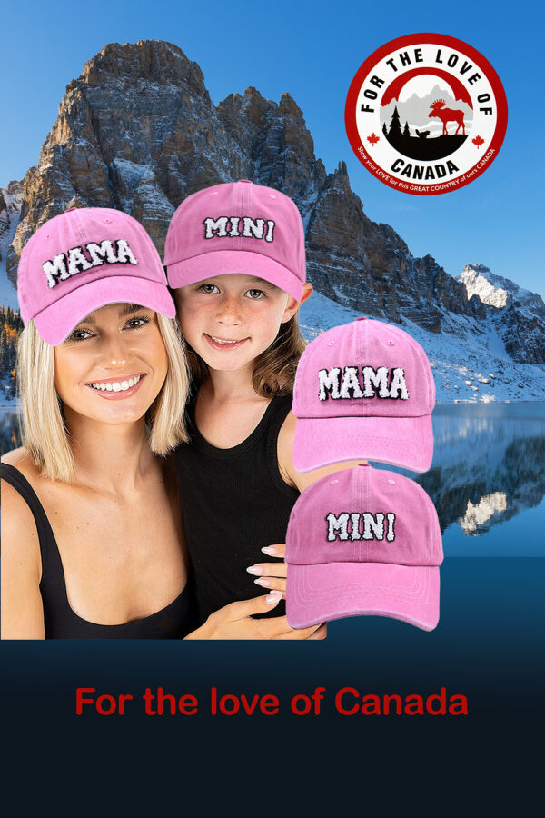 Mama and Mini Baseball Caps, Embroidered Adjustable - Image 9