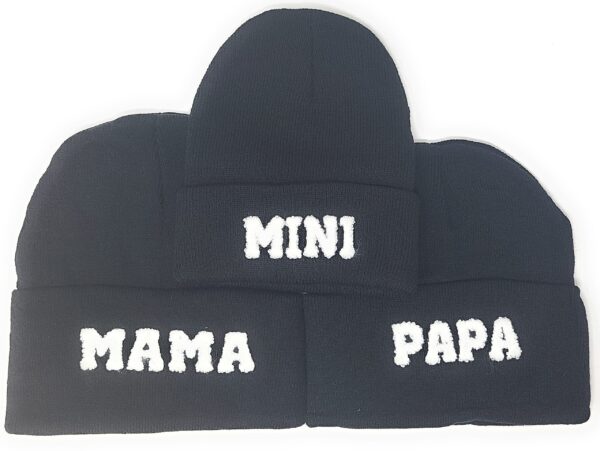 Mama - Papa - Mini Beanie Hats Receive all 3 Hats - Image 4