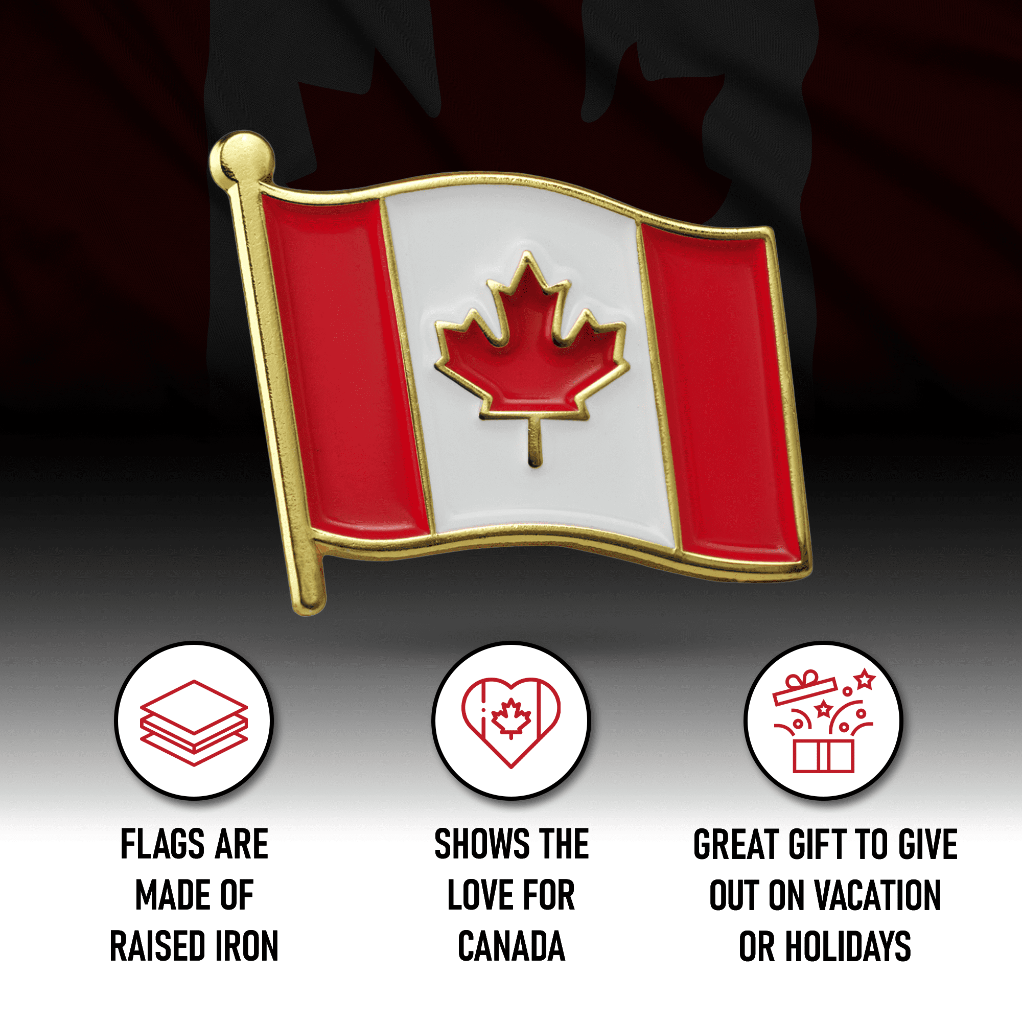 Canadian maple leaf lapel pin souvenir