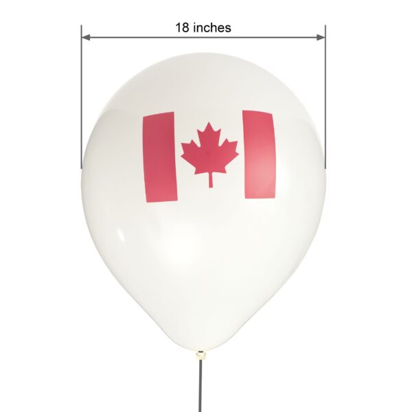 Canada Flag Balloons of Canada 18 inch Jumbo Red and White 10 pk. - Image 4