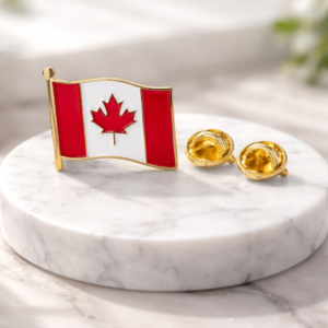 Canada Flag Double Pin Canadian Souvenir Lapel Pin